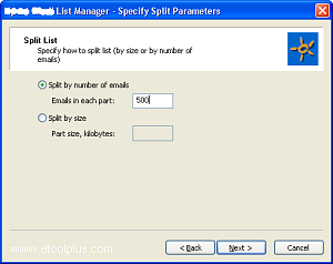 โปรแกรมแบ่งเมล์ แบ่งไฟล์รายชื่ออีเมล์ Spilt Mail